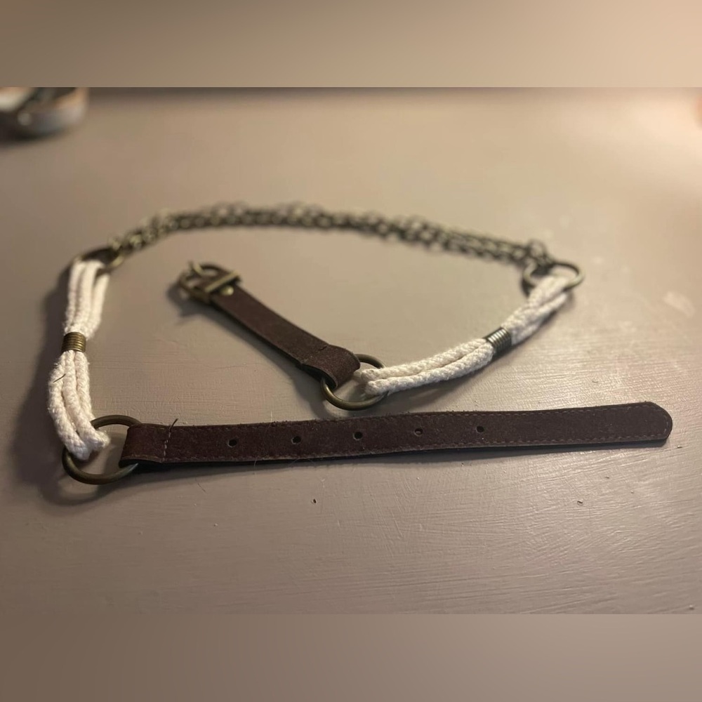 Multi material boho chic belt